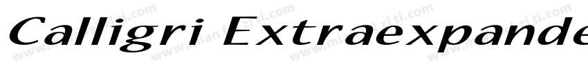Calligri ExtraexpandedBoldIt字体转换